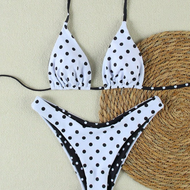 Damen Triangel-Bikini mit elegantem Punkte-Muster Drune
