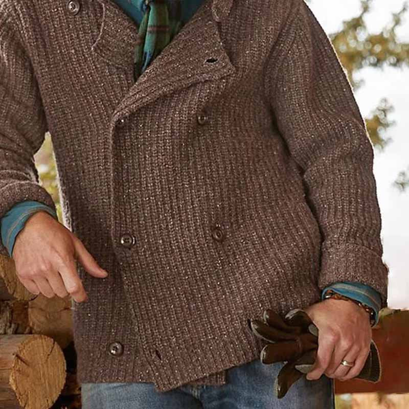 Herren Strickjacke mit modernem Schnitt und doppelter Knopfleiste Drune