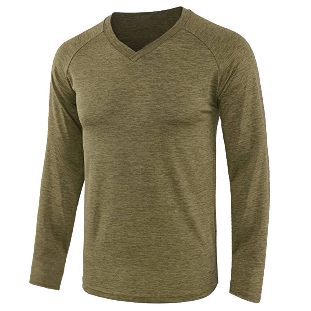 Herren langärmliges V-Ausschnitt Shirt mit atmungsaktiver Stofftechnologie Drune