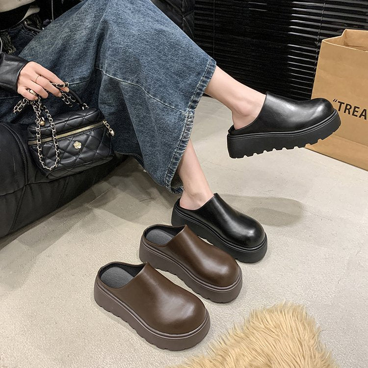 Damen stilvolle Clogs mit hohem Plateau und rutschfester Sohle Drune