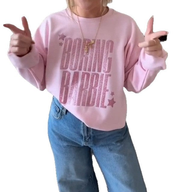 Damen Sweatshirt mit glitzerndem Aufdruck Drune