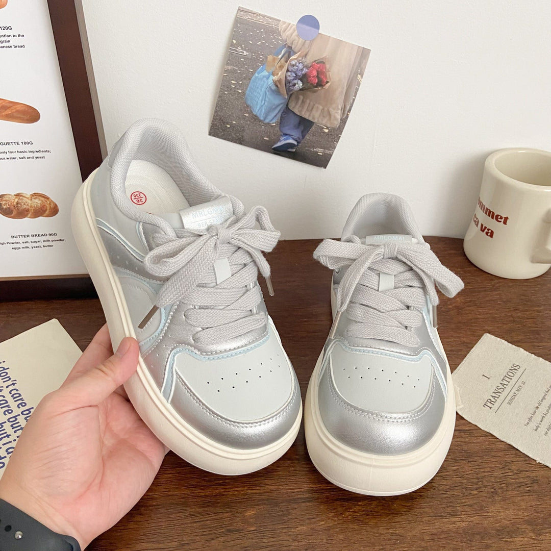 Damen Elegante Plateau-Sneaker mit strukturiertem Obermaterial Drune