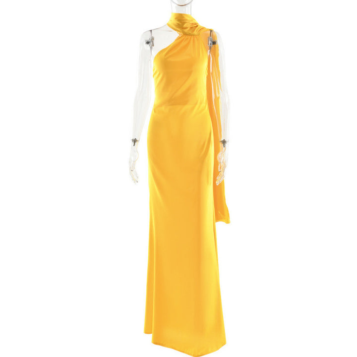Damen Elegantes asymmetrisches Abendkleid mit schmalem Schnitt und raffinierten Details Drune