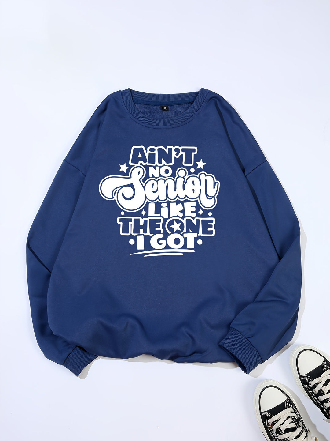 Damen Sweatshirt mit lässigem Spruchdesign Drune