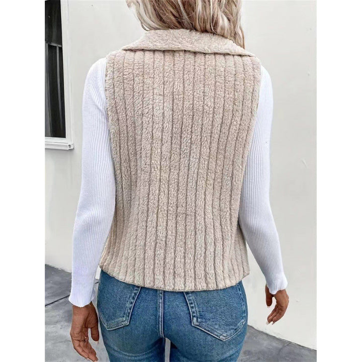 Damen Kuschelige Weste mit asymmetrischem Schnitt und hohem Kragen Drune