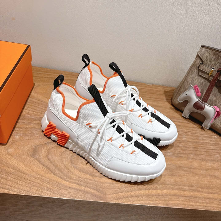 Damen Sportliche Sneakers mit elastischer Strickoberfläche und rutschfester Sohle Drune