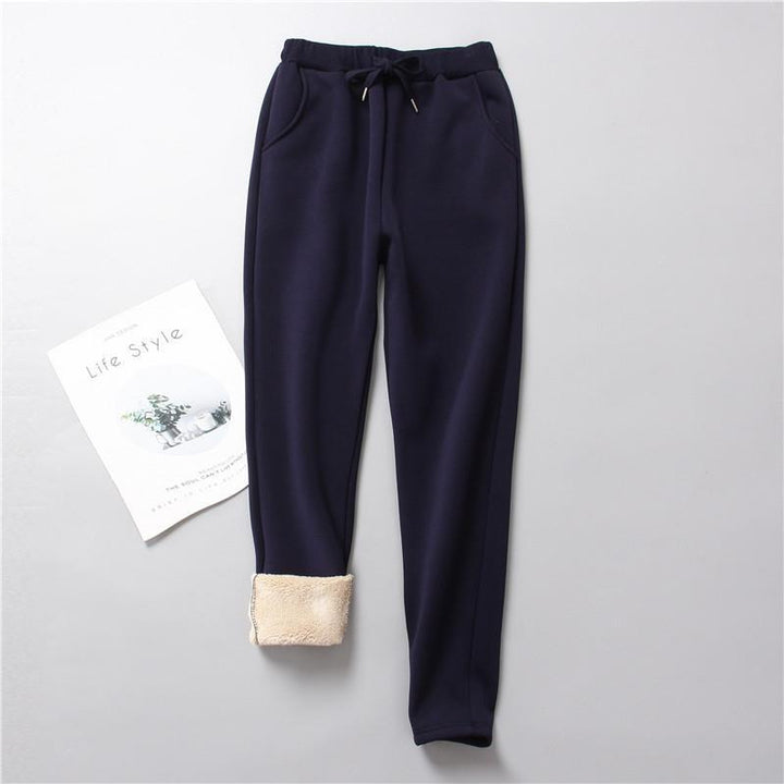 Damen nan gefütterte Therm-Jogginghose mit Kordelzug, seitlichen Eingrifftaschen und schmalem Bein Drune