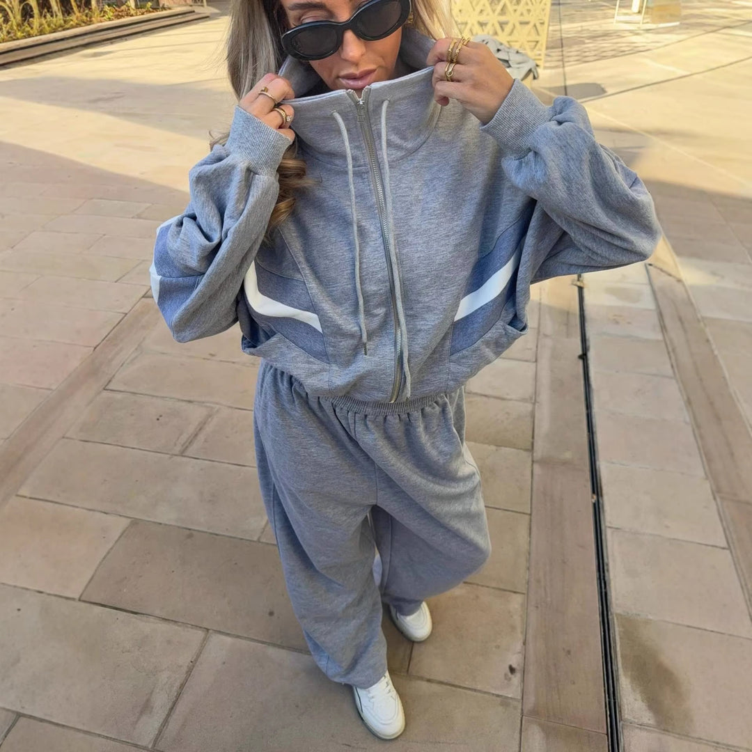 Damen Sportliche Loungewear mit weitem Schnitt und Kapuze Drune