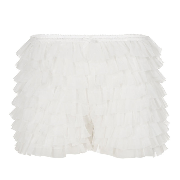 Damen Rüschen-Shorts mit elastischem Bund und verspieltem Design Drune