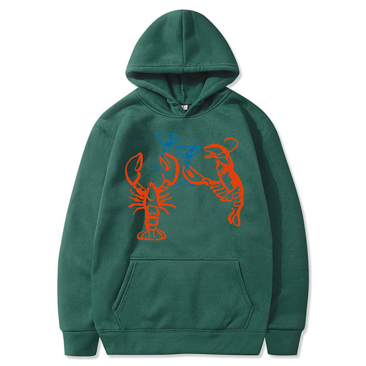 Damen Kapuzenpullover mit rauflustigem Hummer-Motiv Drune