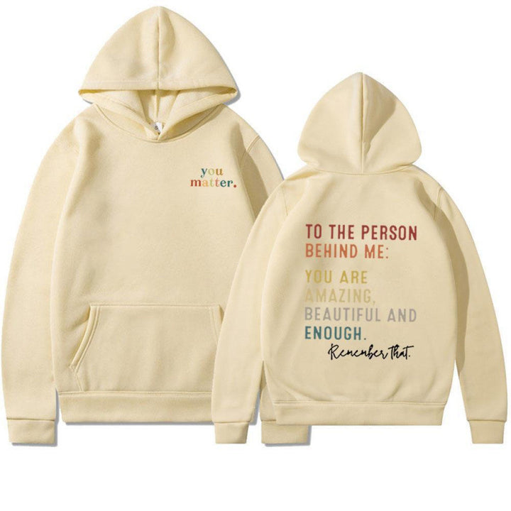 Damen Kapuzenpullover mit motivierendem Schriftzug Drune
