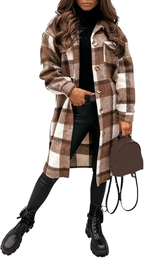 Damen Long-Blusenjacke im karrieren Design Drune