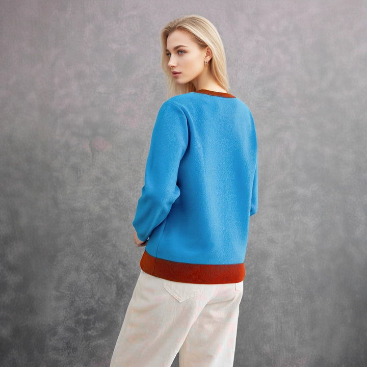 Damen Fleece-Pullover mit weihnachtlichem Motiv Drune