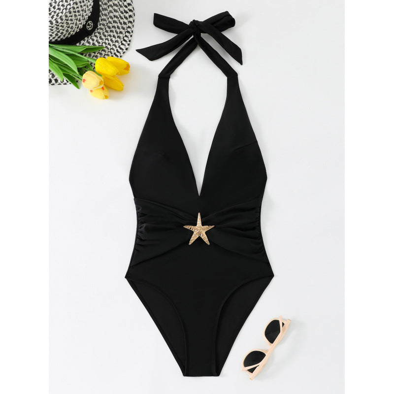 Damen Eleganter Monokini mit bindbarem Halterneck Drune