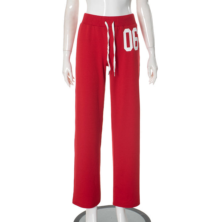 Damen lässige Sweatpants mit elastischem Bund und seitlichen Taschen Drune