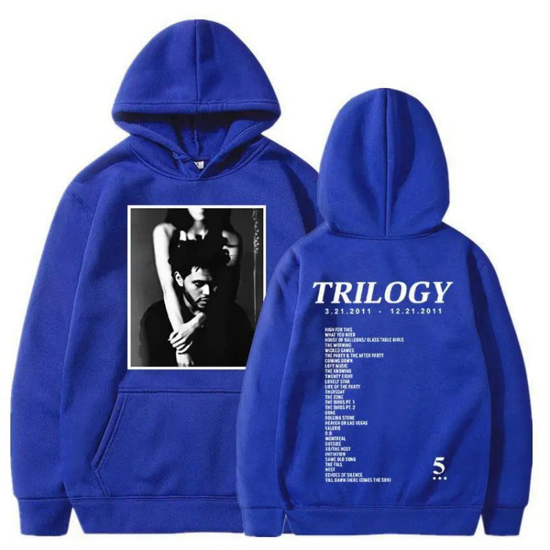 Damen Kapuzenpullover mit künstlerischem Fotodruck und einzigartigem Schriftzug Drune