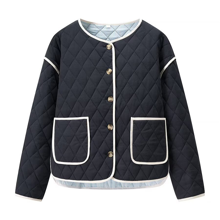 Damen gesteppte Jacke mit praktischen Taschen und elegantem Schnitt Drune