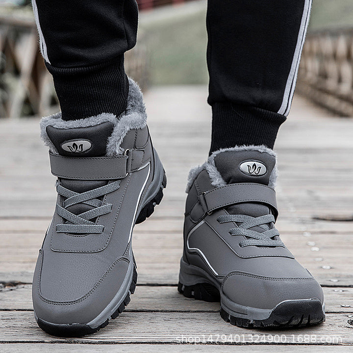 Damen Warm gefütterte Outdoor-Wanderschuhe mit verstellbarem Klettverschluss Drune