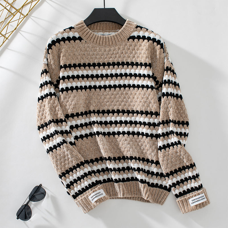 Drune | Modischer Gestreifter Strickpullover für Damen
