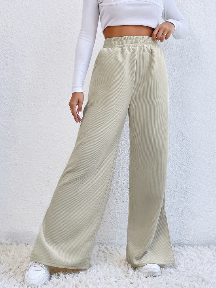 Drune mit hoher Taille und Cordstoff