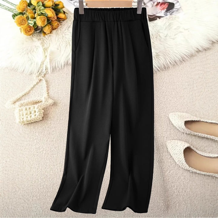 Damen Elegante weite Bundfaltenhose Drune
