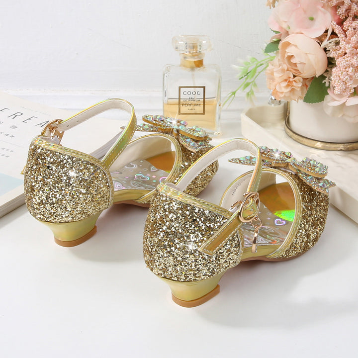 Mädchen Elegante Ballerina Sandalen mit Glitzer und Strass Drune