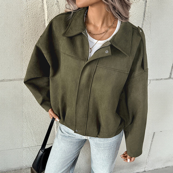Damen lässige Oversized-Jacke aus hochwertigem Material mit luxuriösem Schnitt Drune