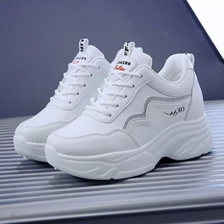 Damen Sportliche Sneakers mit modischem Plateau und atmungsaktivem Obermaterial Drune