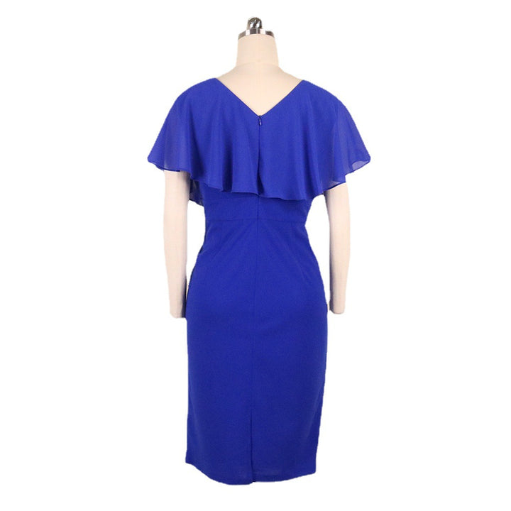 Damen Elegantes Kleid mit schwingenden Volantärmeln Drune