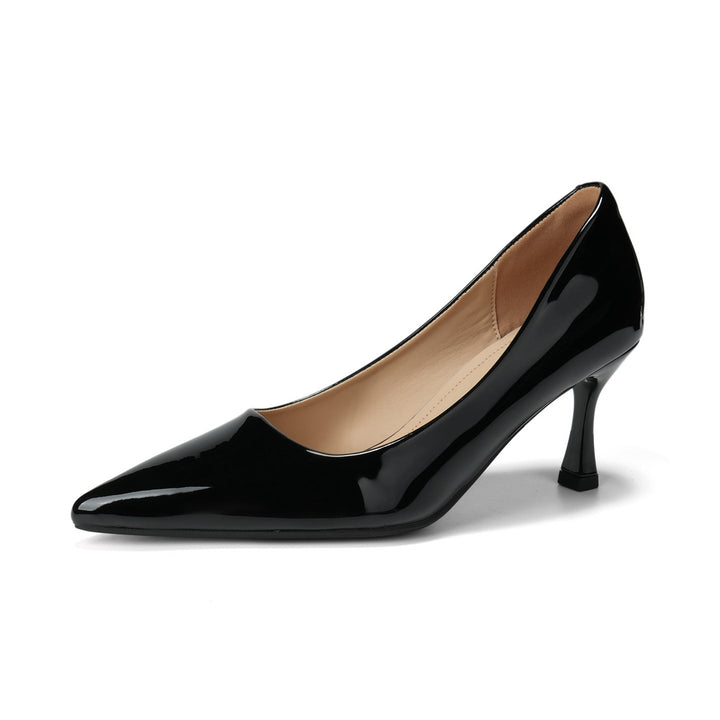 Damen Elegante Lack-Pumps mit komfortablem Blockabsatz Drune