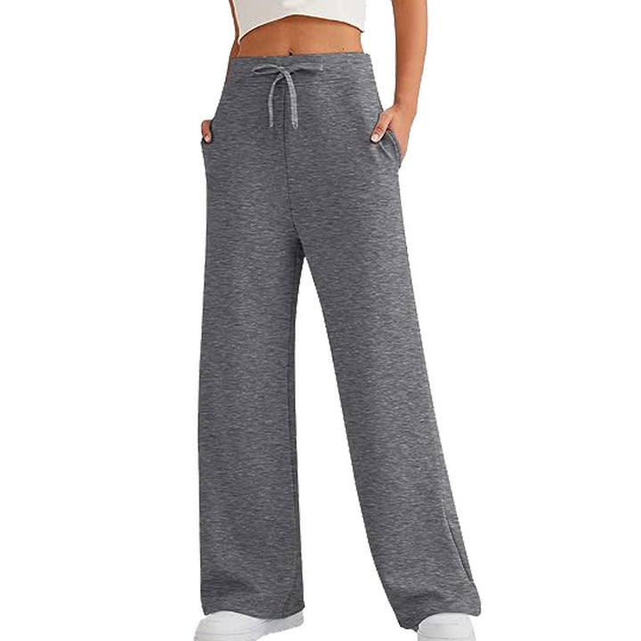 Damen weite Sporthose mit elastischem Bund und praktischen Taschen Drune