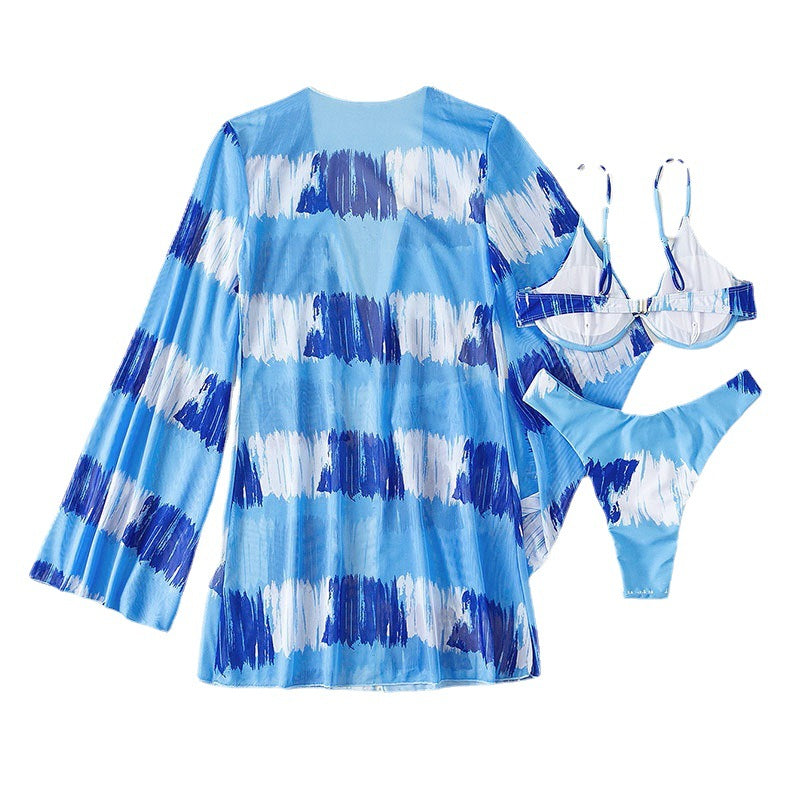 Damen Bikiniset mit transparentem Kimono und modernem Design Drune