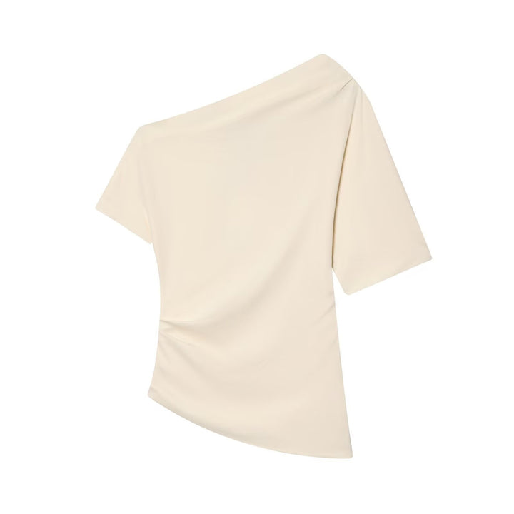 Damen asymmetrisches Oberteil mit elegantem Drapé Drune