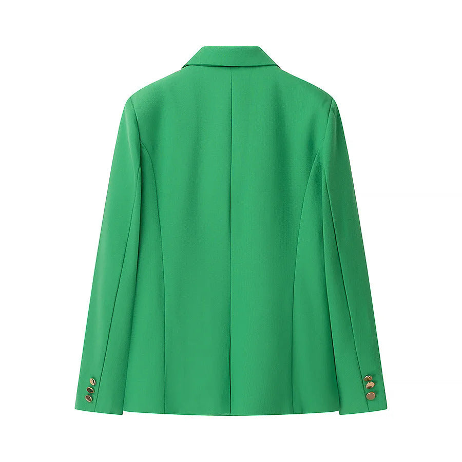 Damen elegante Blazerjacke mit strukturiertem Design und praktischen Taschen Drune