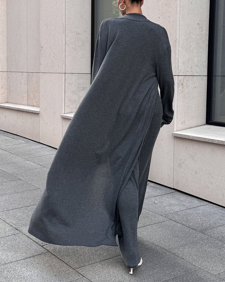 Drune | Strick Strickjacke mit Langen Ärmeln und Satz Aus Trägerkleid