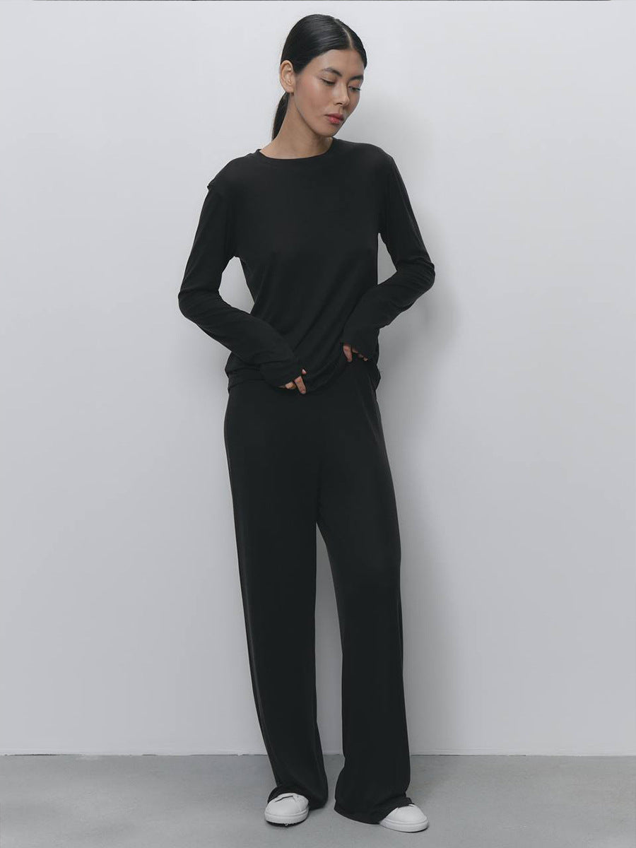 Damen elegante und vielseitige High-Waist Hose Drune