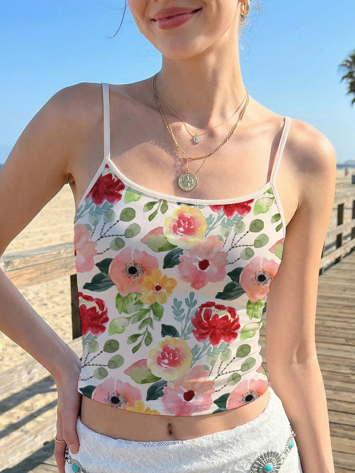 Damen Crop-Top mit buntem Mandala-Design Drune
