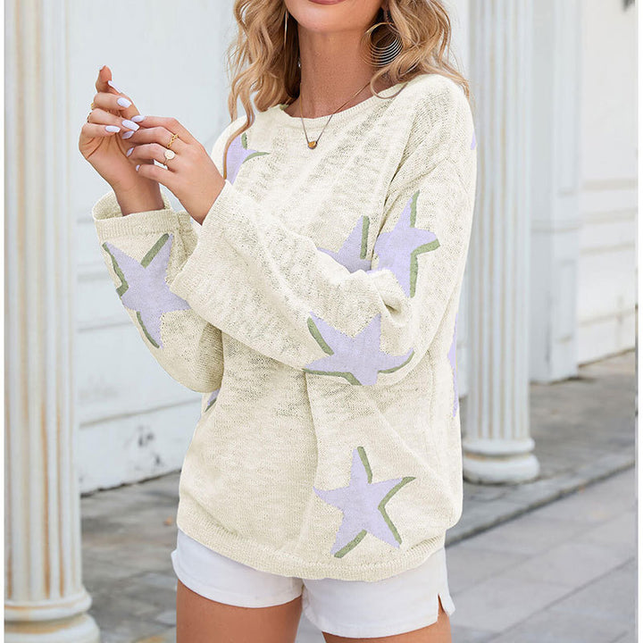 Damen Strickpullover mit Sternen-Design Drune