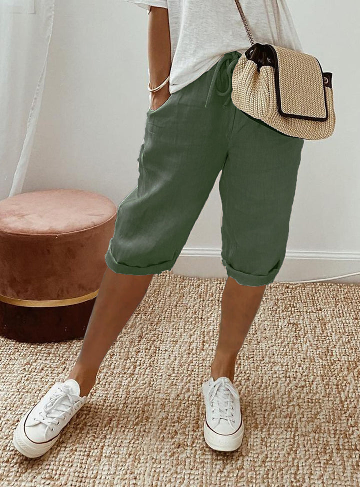Leichte Shorts mit elastischem Bund für Damen Drune