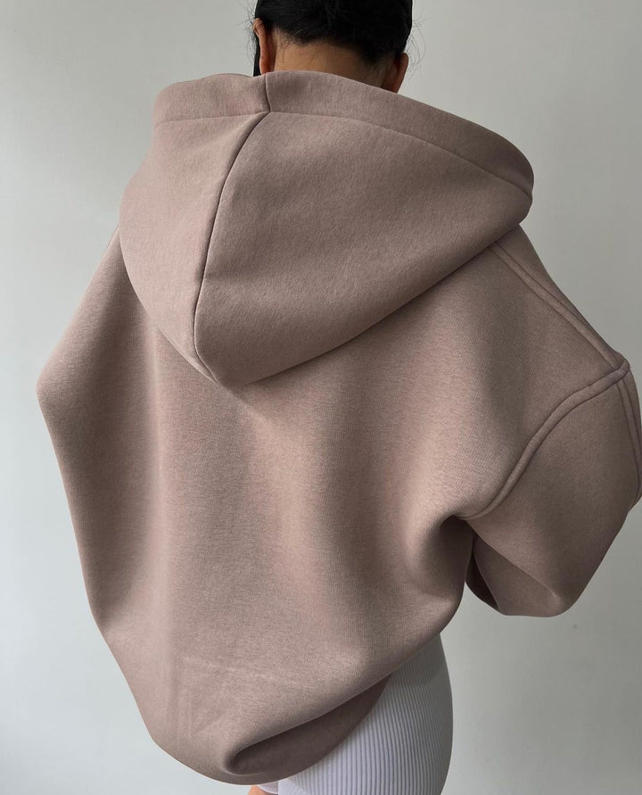 Damen oversized Kapuzenpullover mit lässigem Schnitt und sportlicher Ästhetik Drune