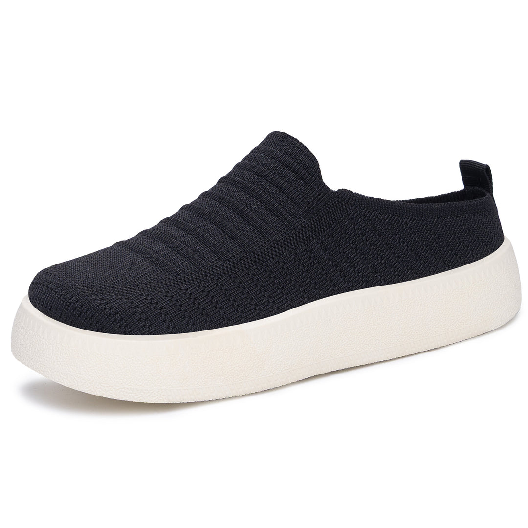 Damen nan gestrickter Slip-On Plateau-Sneaker mit sockenähnlichem Schaft, elastischem Einstieg und stoßdämpfender Leichtsohle Drune