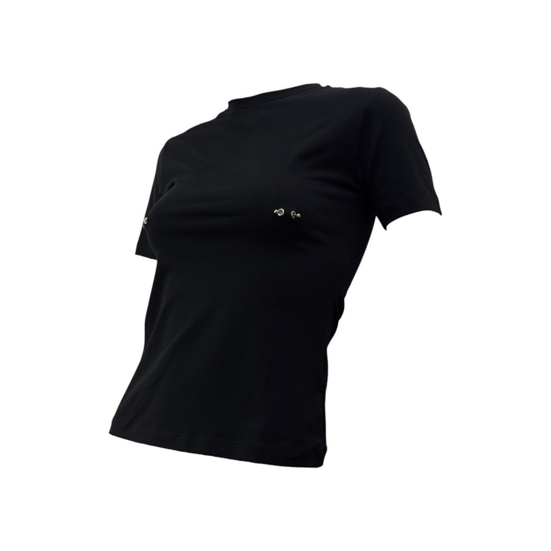 Damen Modisches T-Shirt mit einzigartigen Schmuck-Details Drune