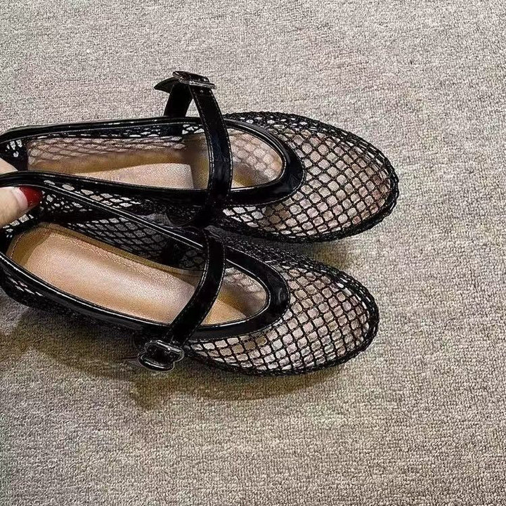 Damen Netzschuhe mit verstellbarem Riemen und atmungsaktivem Obermaterial Drune