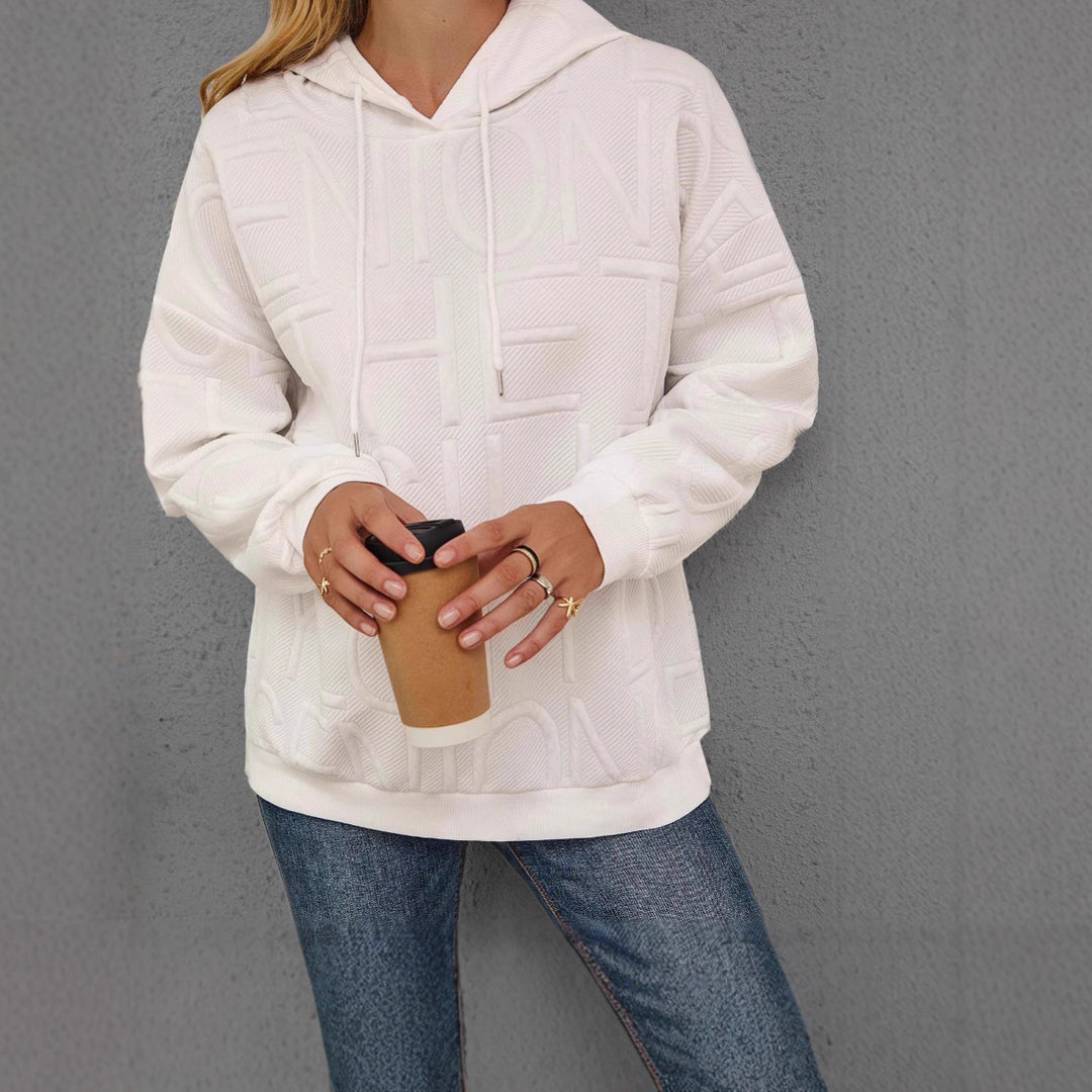 Damen Oversize Kapuzenpullover mit strukturiertem Design Drune