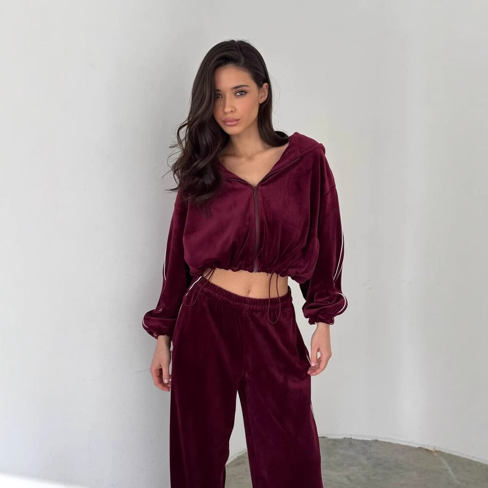 Damen Luxuriöses Velours Lounge-Set Drune