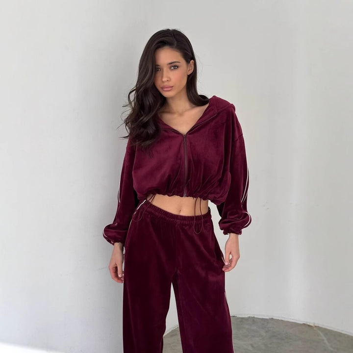 Damen Luxuriöses Velours Lounge-Set Drune