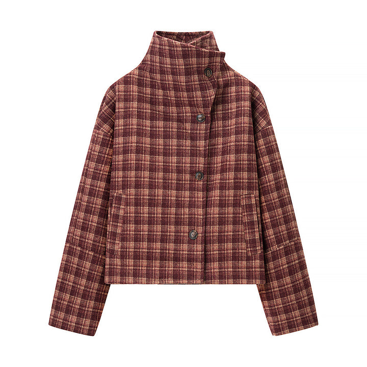 Damen Modische Karojacke im angesagten Oversized-Schnitt Drune