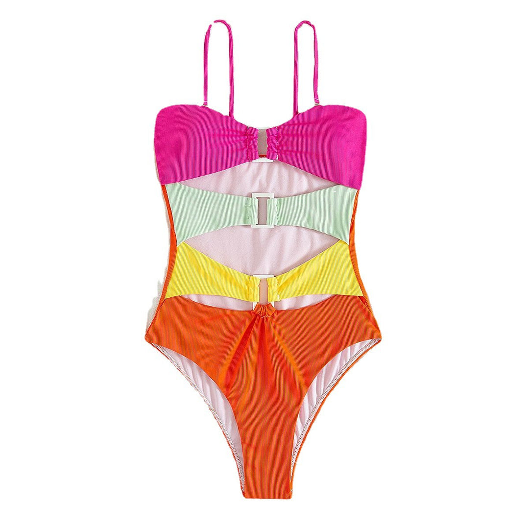 Damen Cut-Out Bikini mit modischem Farbwechsel Drune