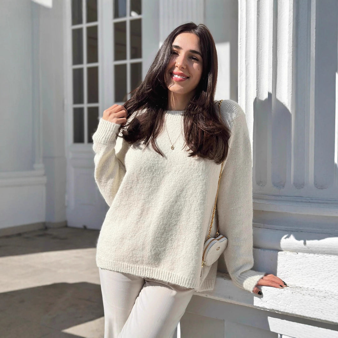 Damen Strickjacke mit dekorativen Schleifen und angeschnittenem Design Drune
