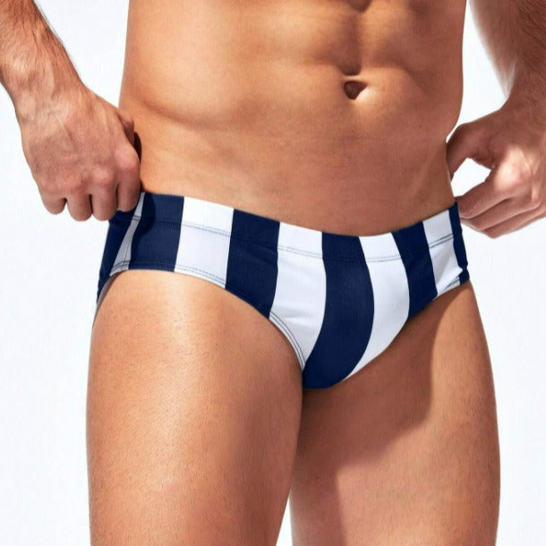 Herren Badehose mit breitem Streifenmuster Drune